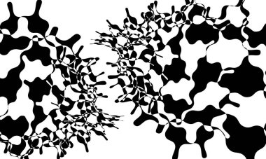 Modern operasyon sanatı beyaz arka planda eşsiz siyah desenler