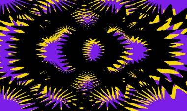 Mor bir arka planda orijinal ve modern operasyon sanatının mistik modelleri.