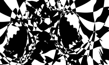 Operasyon sanatında dinamik monokrom duvar kâğıdı