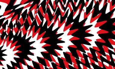 Operasyon sanatının orijinal tasarımında siyah ve kırmızı desen