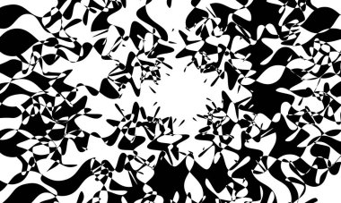 Operasyon sanatının yaratıcı dokusu tarzında desenleri olan tasarım için siyah ve beyaz soyut arkaplan