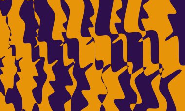 Çarpık turuncu desenler optik bir illüzyon yaratır modern tasarım