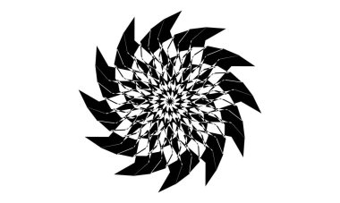 Operasyon sanatındaki bir çiçeğe benzeyen siyah desenli.
