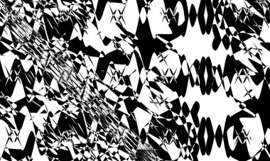 Beyaz arka planda gizemli siyah desenler