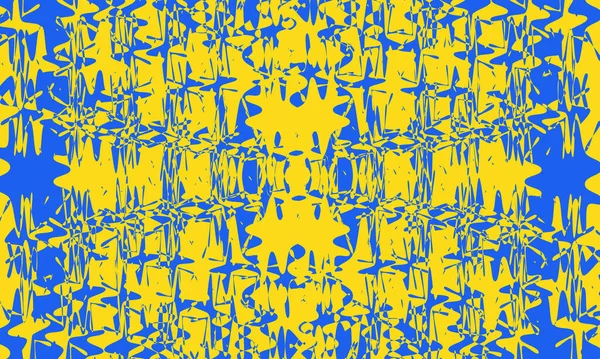 Fondo Pantalla Amarillo Azul Con Ilusión Óptica Diseño Único — Vector de stock