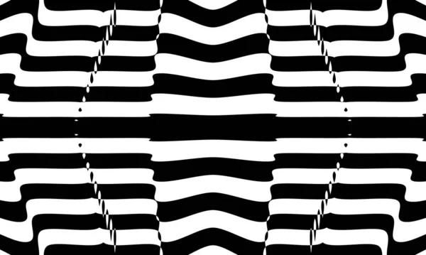黑色扭曲线造成了一种不均匀表面墙纸的光学错觉 用于设计 — 图库矢量图片