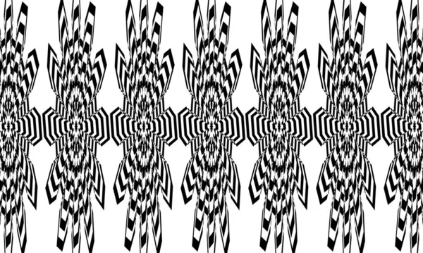 Motifs Monochromes Dans Style Art Moderne Papier Peint Illusion Optique — Image vectorielle