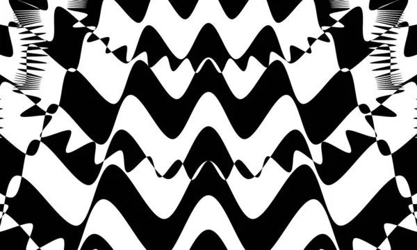 Πρωτότυπη Υφή Κυματοειδείς Γραμμές Μαύρο Μοτίβο Art Στυλ — Διανυσματικό Αρχείο