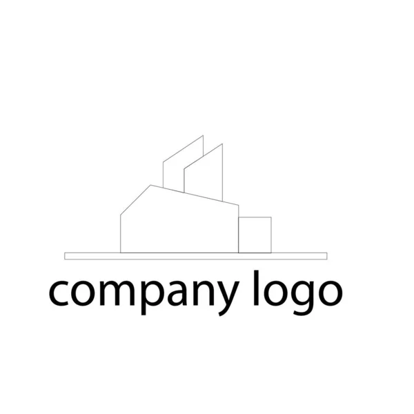 Logotipo Empresa Estilo Minimalismo Sobre Fondo Blanco — Vector de stock