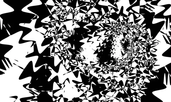 Futuristisch Zwart Patroon Art Stijl Met Optische Illusie Witte Achtergrond — Stockvector