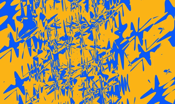 Orangefarbene Muster Zeichnen Sich Auf Blauem Hintergrund Durch Kreative Tapeten — Stockvektor