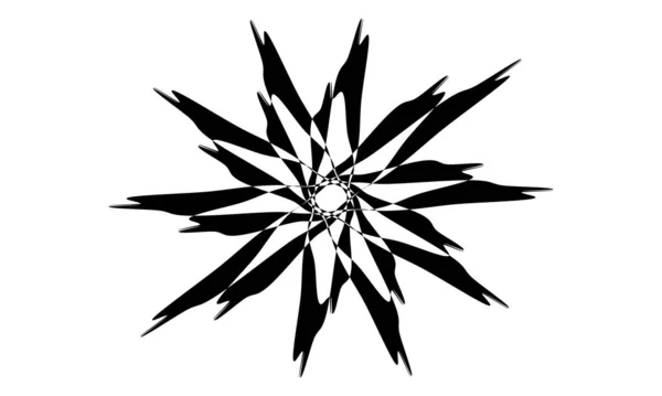Étoile Noire Dans Style Art Sur Fond Blanc Motif Mystique — Image vectorielle