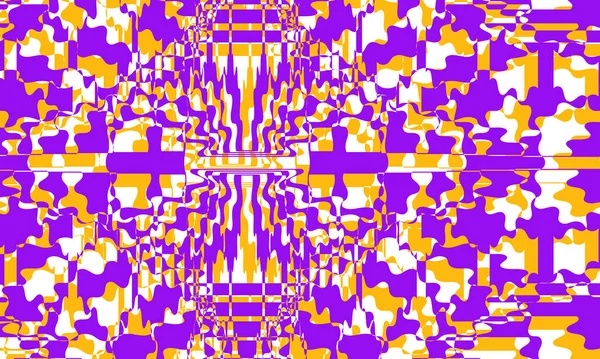 Motif Violet Orange Dans Style Art Avec Illusion Optique — Image vectorielle