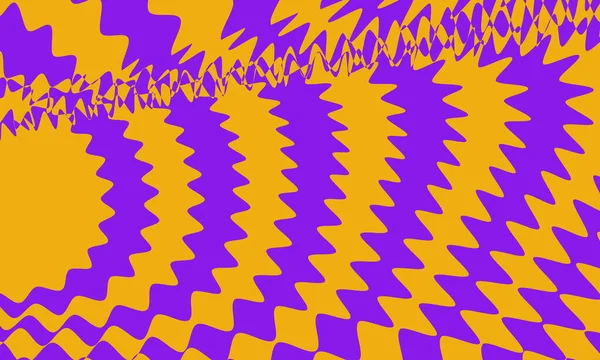 Фіолетовий Хвилястий Візерунок Помаранчевому Фоні Оригінальний Дизайн — стоковий вектор