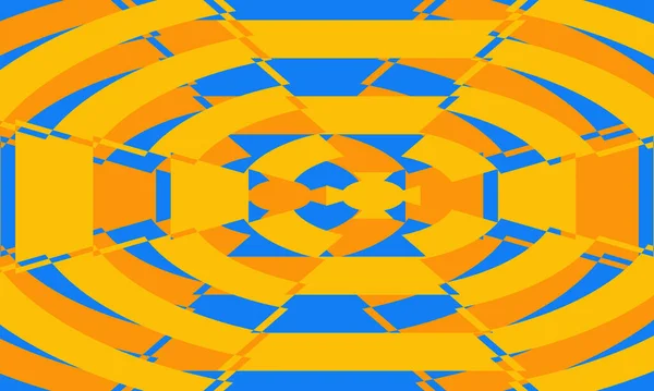 Fondo Pantalla Naranja Azul Para Diseño Ilusión Óptica — Vector de stock