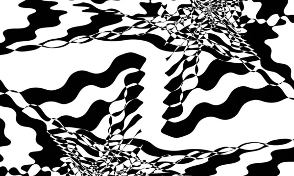 Interesting Black Pattern Art Style Modern Monochrome Wallpaper — Stock Vector