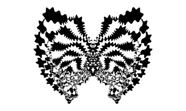 デザインのためのユニークな現代的なパターンのOpアートスタイルで蝶 — ストックベクタ