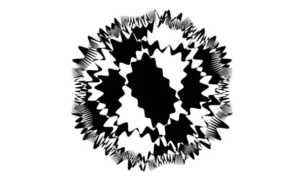 Motif Rond Noir Dans Style Art Design Original — Image vectorielle