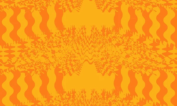 オープンアートのスタイルで魅惑的なパターン明るいオレンジの背景に秋と黄金の季節の概念 — ストックベクタ