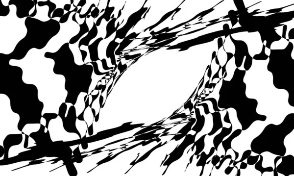 Hipnotizante Ilusión Óptica Patrón Negro Único — Archivo Imágenes Vectoriales
