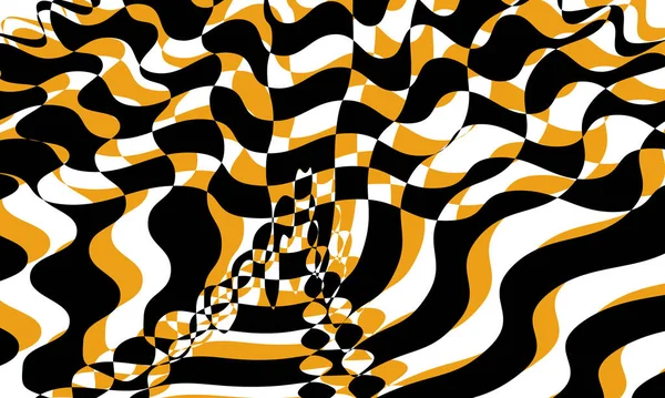 Patrón Negro Naranja Parece Una Tela Araña Estilo Art — Vector de stock
