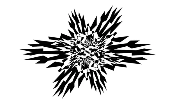 Mystischer Stern Art Stil Schwarzes Muster Auf Weißem Hintergrund — Stockvektor