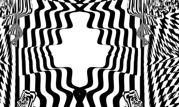 Motif Noir Pour Conception Avec Illusion Optique Mystérieuse Couverture Livre — Image vectorielle