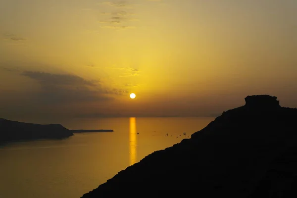 Sunset Island Santorini Greece — Stock Photo, Image