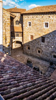 Gorizia Kalesi 'ne bakın. 3 Ocak 2019 Gorizia, Friuli Venezia Giulia - İtalya