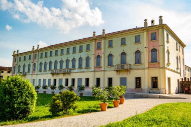 Villa Revedin Bolasco manzarası. 8 Haziran 2019 Castelfranco Veneto, Treviso - İtalya