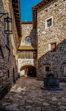 Gorizia şatosunun içi. 3 Ocak 2019 Gorizia, Friuli Venezia Giulia - İtalya