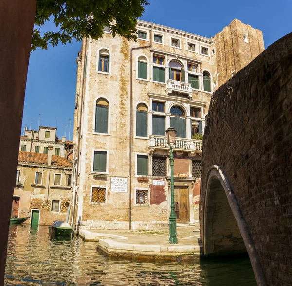 Vista Sobre Palácio Campo San Boldo Veneza Agosto Veneza Itália — Fotografia de Stock