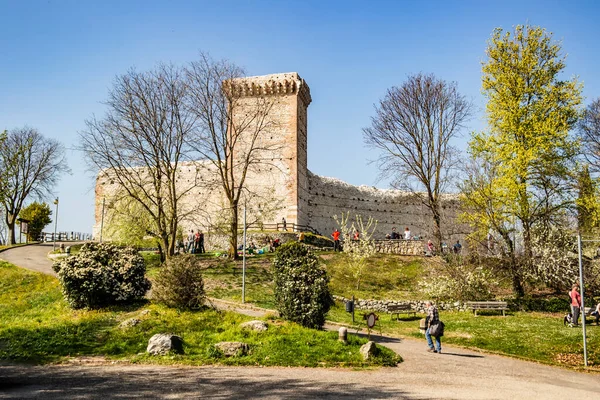 Pohled Hrad Montecchio Maggiore Března 2019 Montecchio Maggiore Vicenza Itálie — Stock fotografie