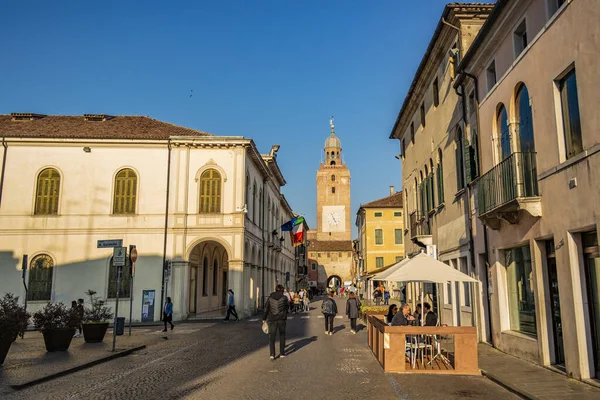 Vista Para Centro Aldeia Castelfranco Veneto Março 2019 Castelfranco Veneto — Fotografia de Stock