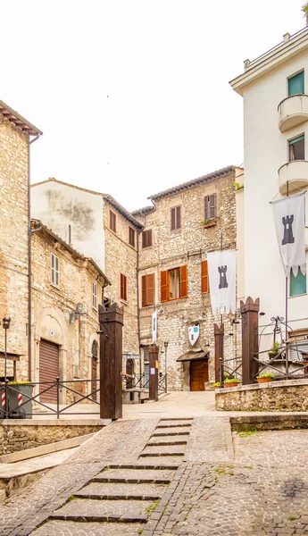 Stará Ulice Městě Siena Itálie — Stock fotografie