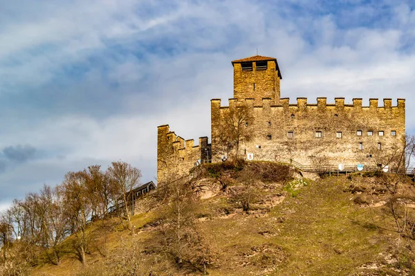 Замок Средневековой Крепости Городе Каркассон — стоковое фото