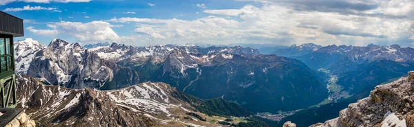 Bergblick Von Der Schutzhütte Maria Pordoipass Trentino Südtirol Italien — Stockfoto