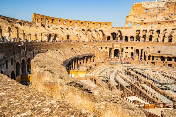 Vista Interna Coliseu Roma Agosto 2019 Roma Lácio Itália — Fotografia de Stock