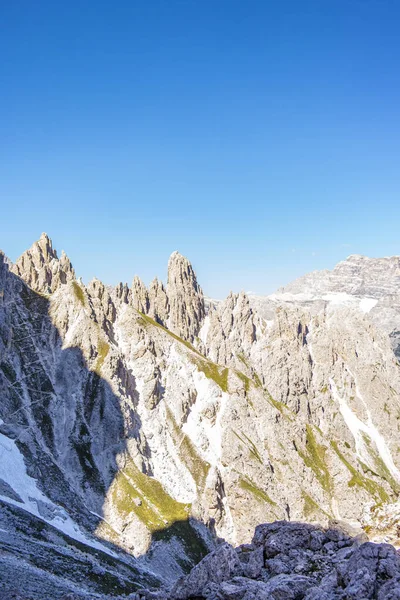 Pohled Dolomitské Hory Blízkosti Misuriny Benátsko Itálie — Stock fotografie