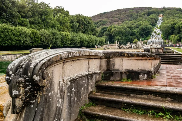 Veduta Delle Fontane Con Statue Della Reggia Caserta Giugno 2018 — Foto Stock