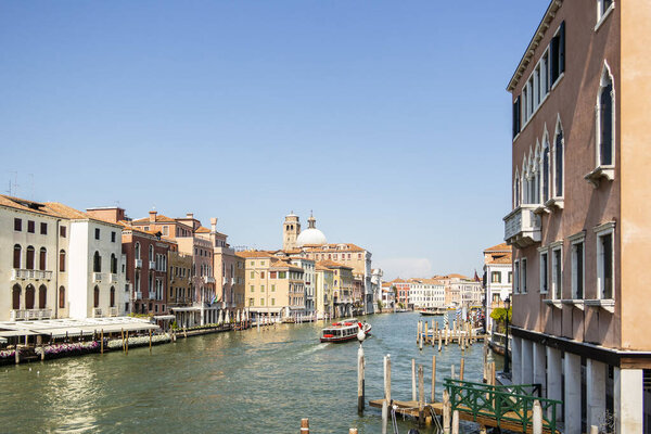 venice, italy-circa sSeptember 2016: the grand canal in the city of the capital of the most