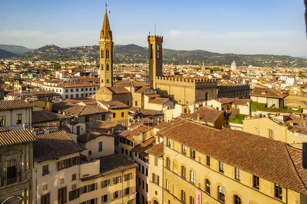 Vista Sobre Florença Palazzo Vecchio Abril 2018 Florença Toscana Itália — Fotografia de Stock