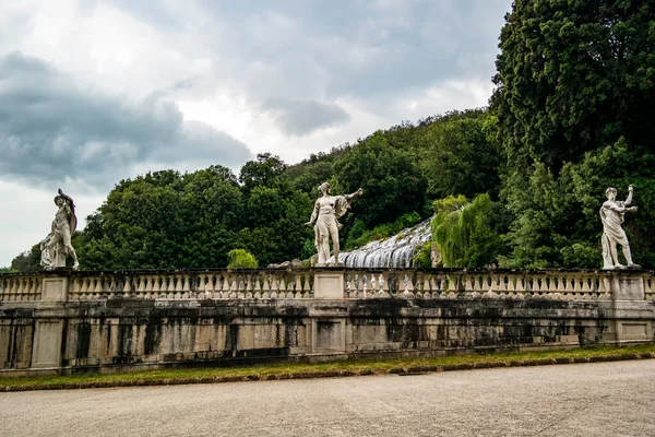 Veduta Della Cascata Con Statue Della Reggia Caserta Giugno 2018 — Foto Stock