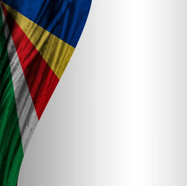 Прапор Сейшельських Островів Сірим Фоном — стокове фото