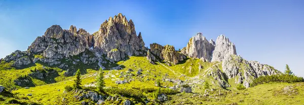 Vista Das Montanhas Dolomitas Perto Misurina Veneto Itália — Fotografia de Stock