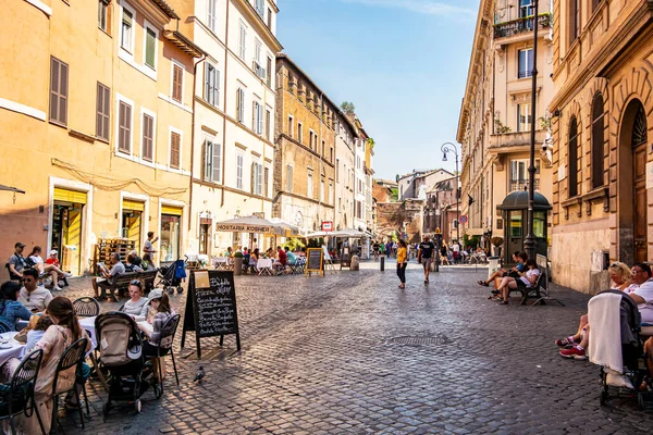 Vista Uma Rua Gueto Roma Agosto 2019 Roma Lácio Itália — Fotografia de Stock