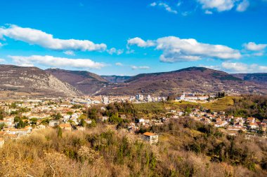 Gorizia şatosundan görüntü. 3 Ocak 2019 Gorizia, Friuli Venezia Giulia - İtalya