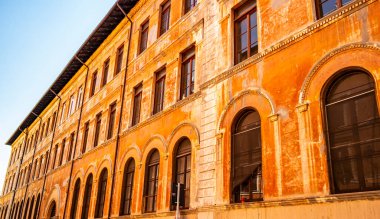 Lazio, İtalya 'da antik bir sarayın manzarası