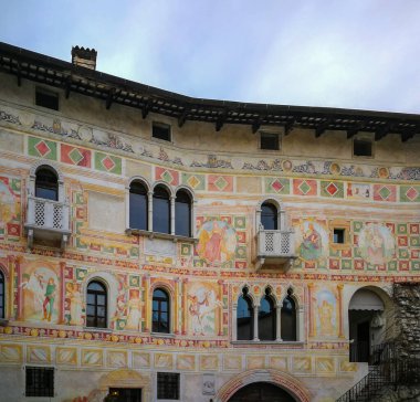Frescoed facade of the castle of Spilimbergo, Friuli Venezia Giulia - Italy clipart