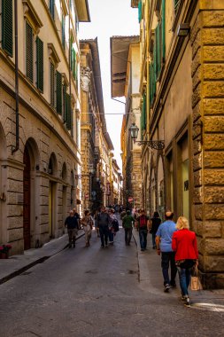Floransa 'da cadde manzarası. 25 Nisan 2018 Floransa, Toskana - İtalya
